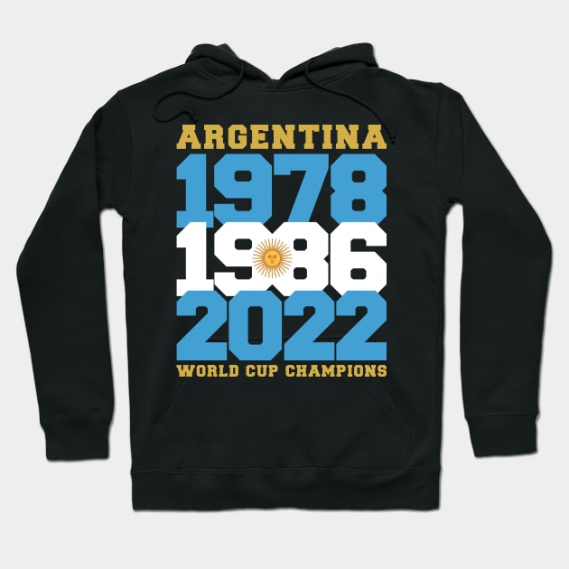 Argentina World Cup Champions 2022 Hoodie by Zakzouk-store
